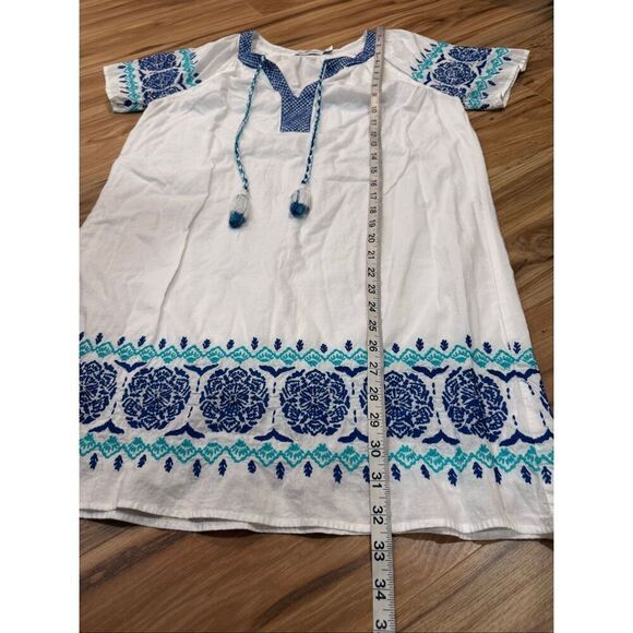 Vineyard Vines cotton medallion embroidered popover dress size Small - Picture 6 of 7